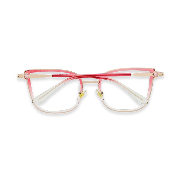 Eydology Melody Gold/ Gradient Rose Pink to Clear Glasses 5