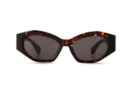 Eydology Mia Dark Tortoise Frame Grey Lens Sunglasses 1