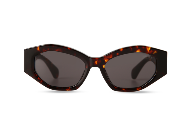 Eydology Mia Dark Tortoise Frame Grey Lens Sunglasses 1