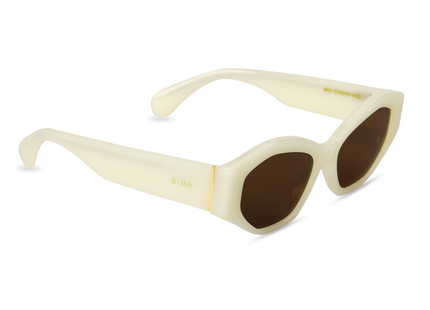 Eydology Mia Milky White Frame Brown Lens Sunglasses 2