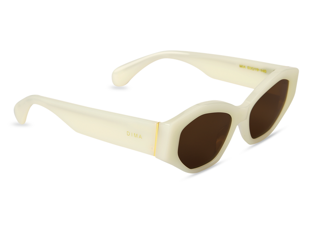 Eydology Mia Milky White Frame Brown Lens Sunglasses 2
