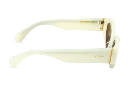 Eydology Mia Milky White Frame Brown Lens Sunglasses 3