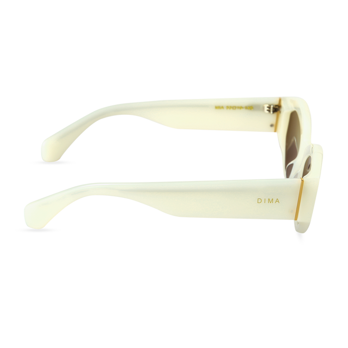 Eydology Mia Milky White Frame Brown Lens Sunglasses 3