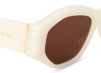 Eydology Mia Milky White Frame Brown Lens Sunglasses 4
