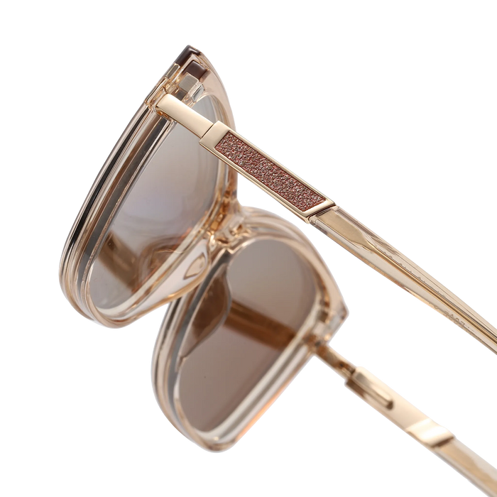 Eydology Milena Clear Brown Clip On Sunglasses 5