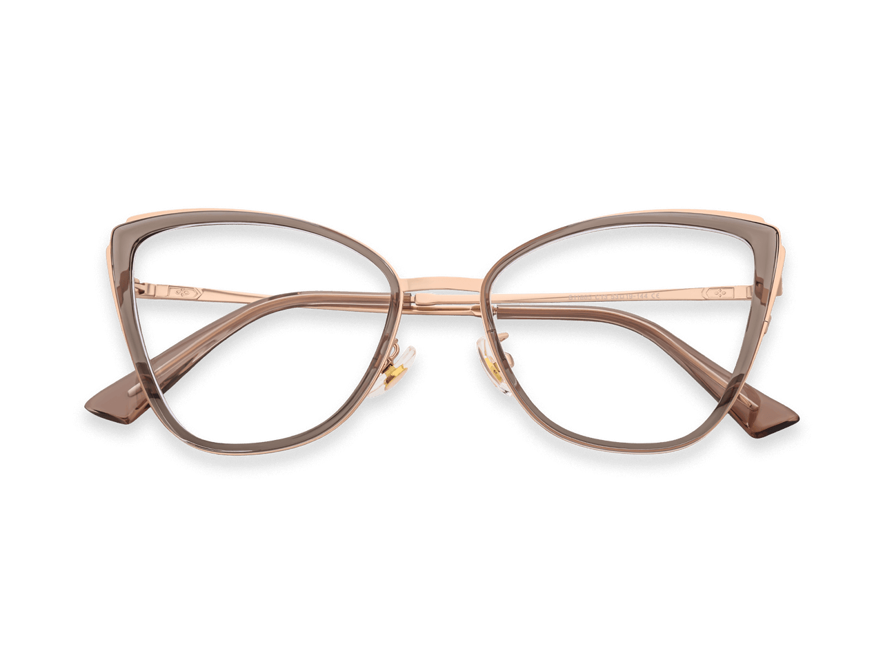 Musa Light Dust Pink Rose Gold Cat Eye Eyeglasses – Eydology