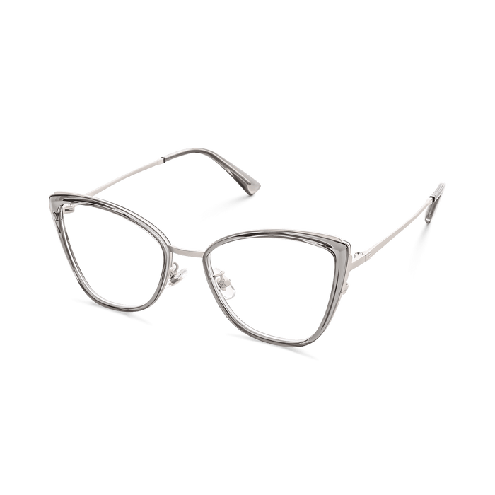 Eydology Musa Transparent Light Grey/Silver Glasses 3