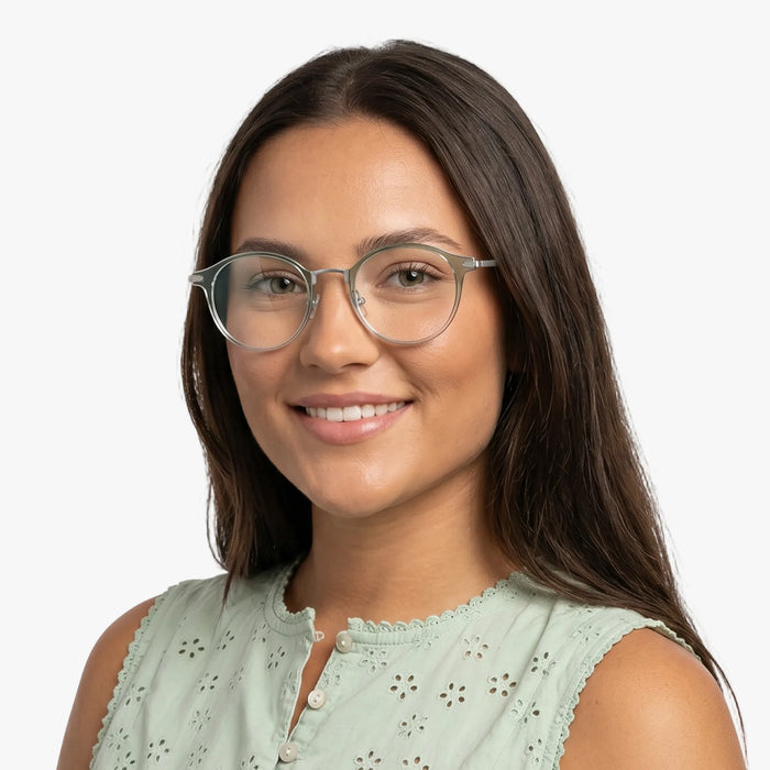 Eydology Myles Crystal Green Grey/Chrome Glasses 3