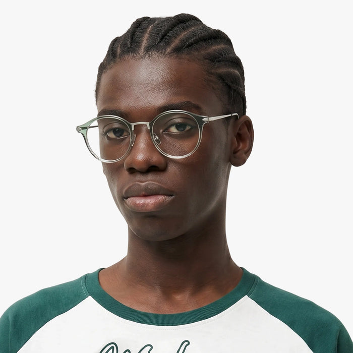 Eydology Myles Crystal Green Grey/Chrome Glasses 4
