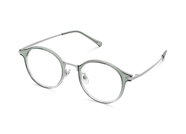 Eydology Myles Crystal Green Grey/Chrome Glasses 5