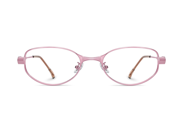Eydology Nadia Rose Pink Oval Eyeglasses 1
