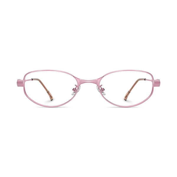 Eydology Nadia Rose Pink Oval Eyeglasses 1