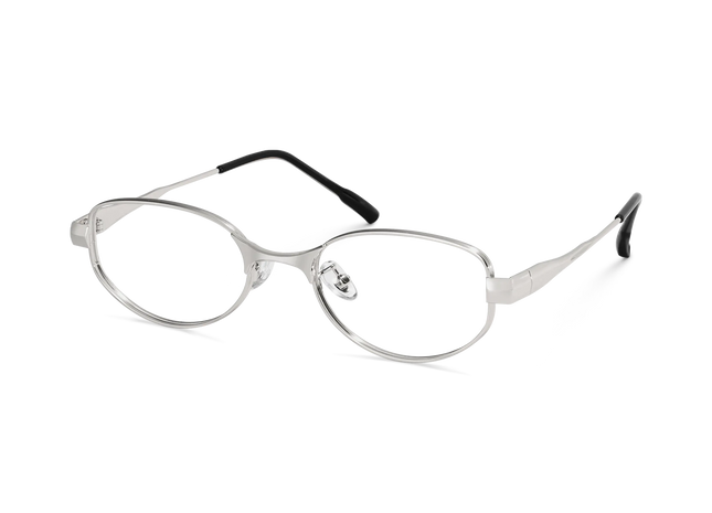 Eydology Nadia Silver Oval Eyeglasses 1