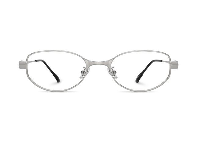 Eydology Nadia Silver Oval Eyeglasses 2