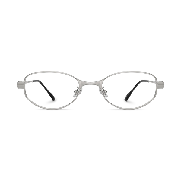 Eydology Nadia Silver Oval Eyeglasses 2
