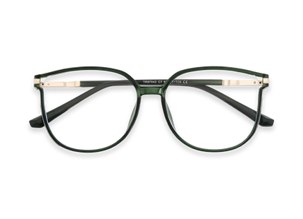 Eydology Naomi Crystal Green Women's Cat Eye Glasses 1