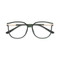 Eydology Naomi Crystal Green Women's Cat Eye Glasses 1
