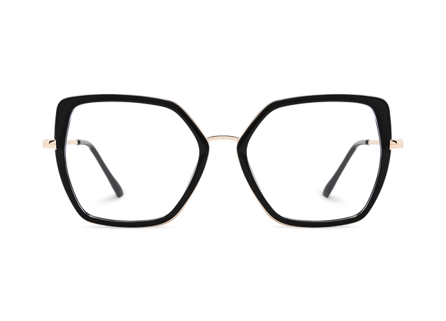Eydology Nash Gold/Black Women's Cat Eye Glasses 2
