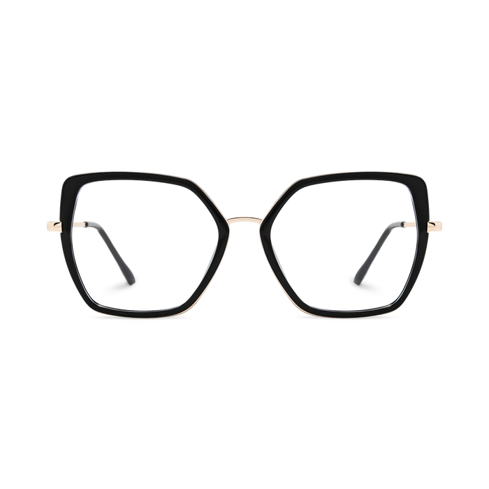 Eydology Nash Gold/Black Women's Cat Eye Glasses 2