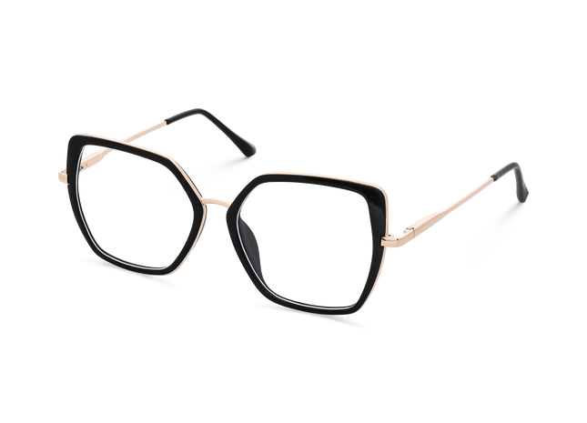 Eydology Nash Gold/Black Women's Cat Eye Glasses 3