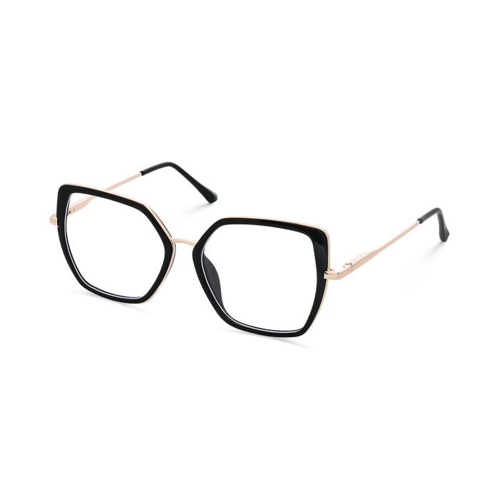 Eydology Nash Gold/Black Women's Cat Eye Glasses 3