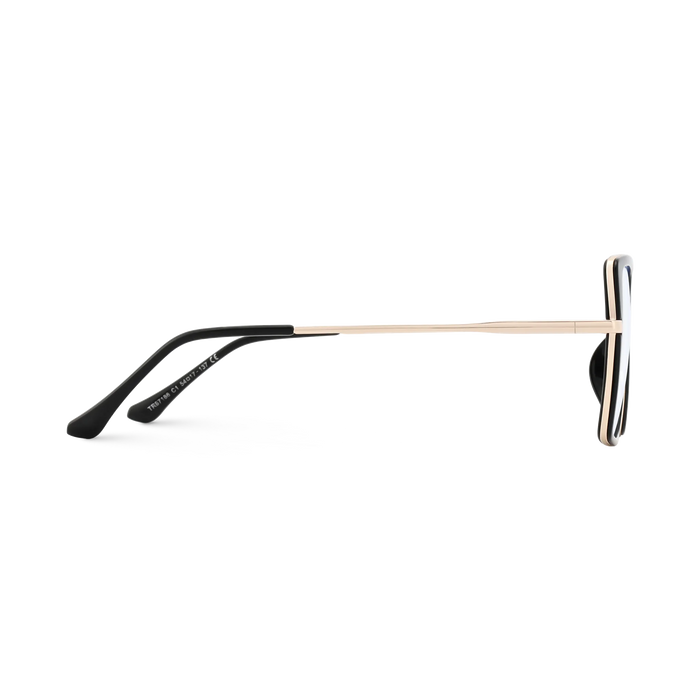 Eydology Nash Gold/Black Women's Cat Eye Glasses 4