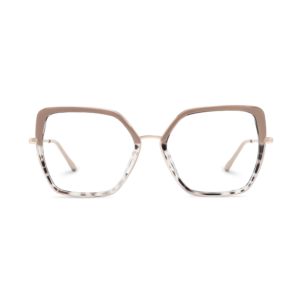 Eydology Nash Gold/Khaki to Leopard Women's Cat Eye Glasses 2