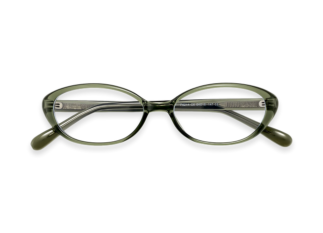 Eydology Nina Clear Green Round Glasses 1