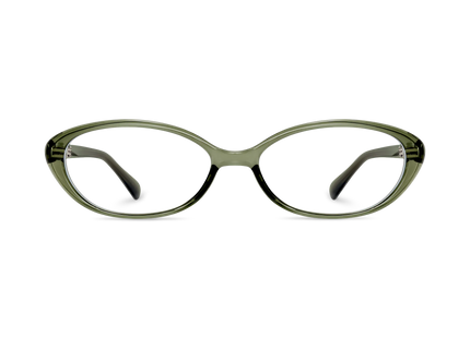 Eydology Nina Clear Green Round Glasses 2