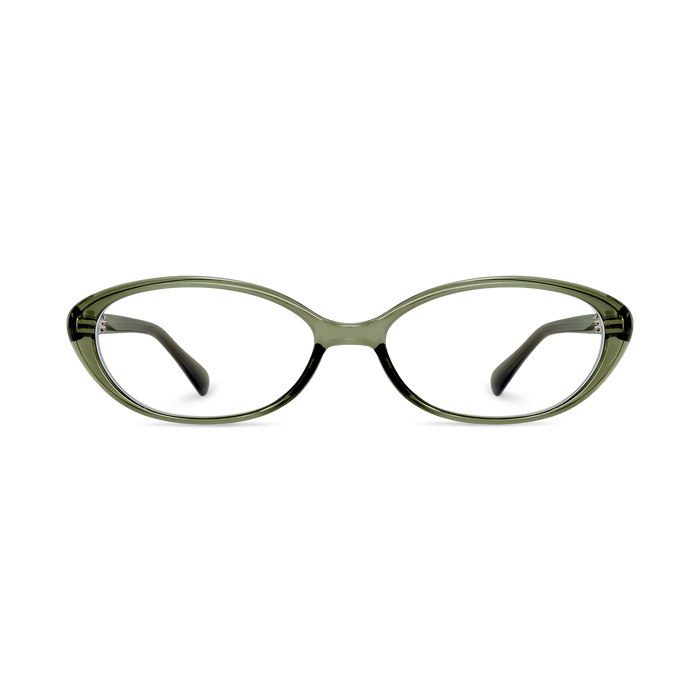 Eydology Nina Clear Green Round Glasses 2