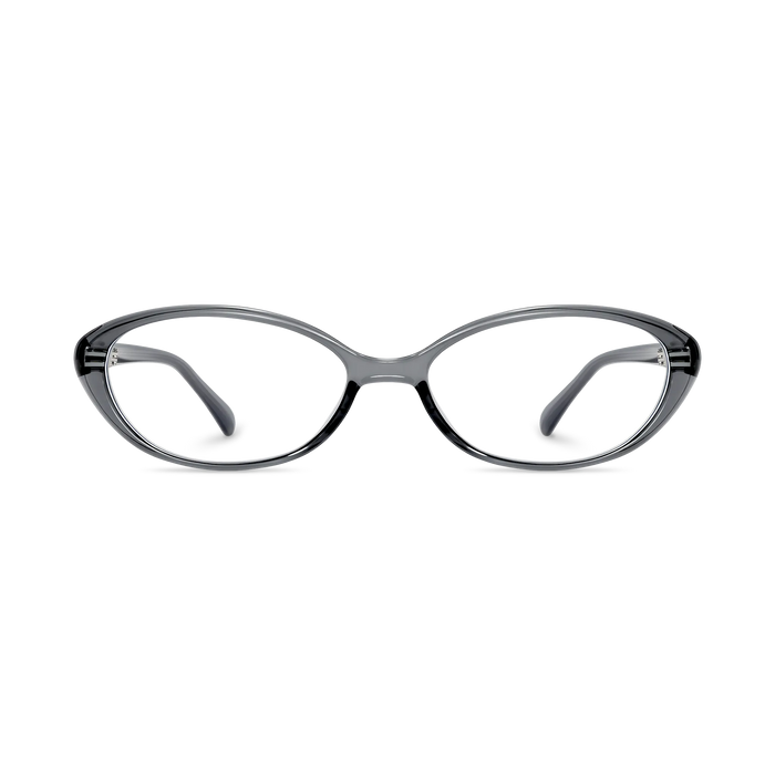 Eydology Nina Clear Grey Round Glasses 2