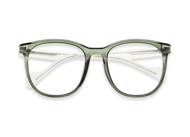 Eydology Noemi Clear Light Green/Clear White Glasses 1