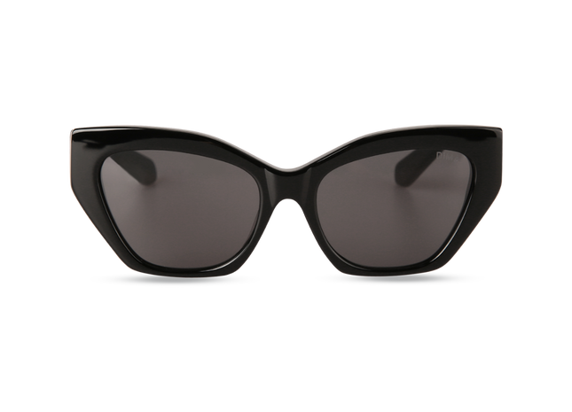 Eydology Olivia Black Frame Grey Lens Sunglasses 1