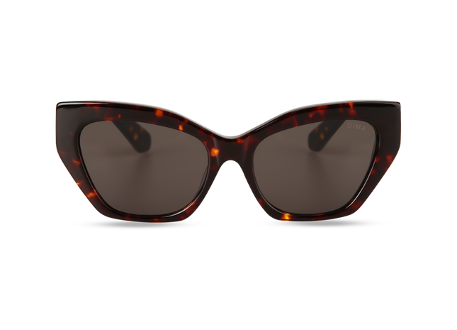 Eydology Olivia Dark Tortoise Frame Grey Lens Sunglasses 1