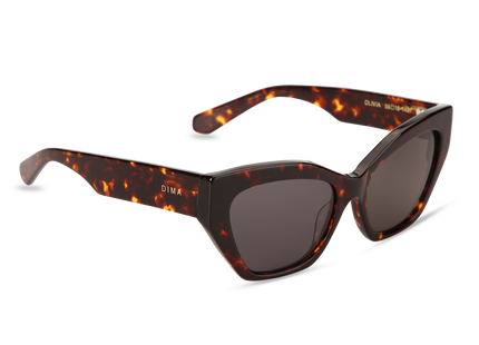 Eydology Olivia Dark Tortoise Frame Grey Lens Sunglasses 2