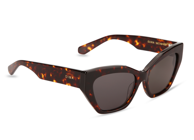 Eydology Olivia Dark Tortoise Frame Grey Lens Sunglasses 2