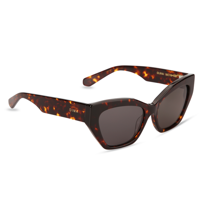 Eydology Olivia Dark Tortoise Frame Grey Lens Sunglasses 2