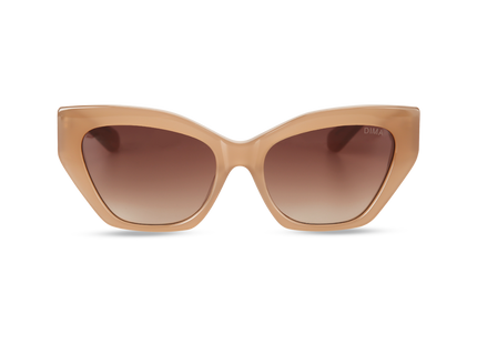 Eydology Olivia Honey Marple Frame Brown Gradient Lens Sunglasses 1