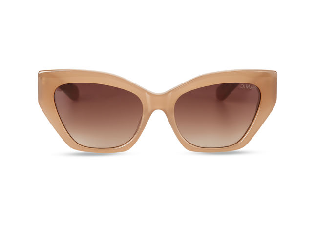 Eydology Olivia Honey Marple Frame Brown Gradient Lens Sunglasses 1