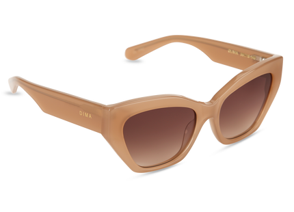 Eydology Olivia Honey Marple Frame Brown Gradient Lens Sunglasses 2