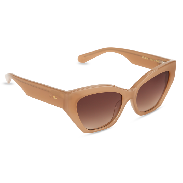 Eydology Olivia Honey Marple Frame Brown Gradient Lens Sunglasses 2