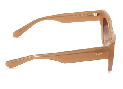 Eydology Olivia Honey Marple Frame Brown Gradient Lens Sunglasses 3