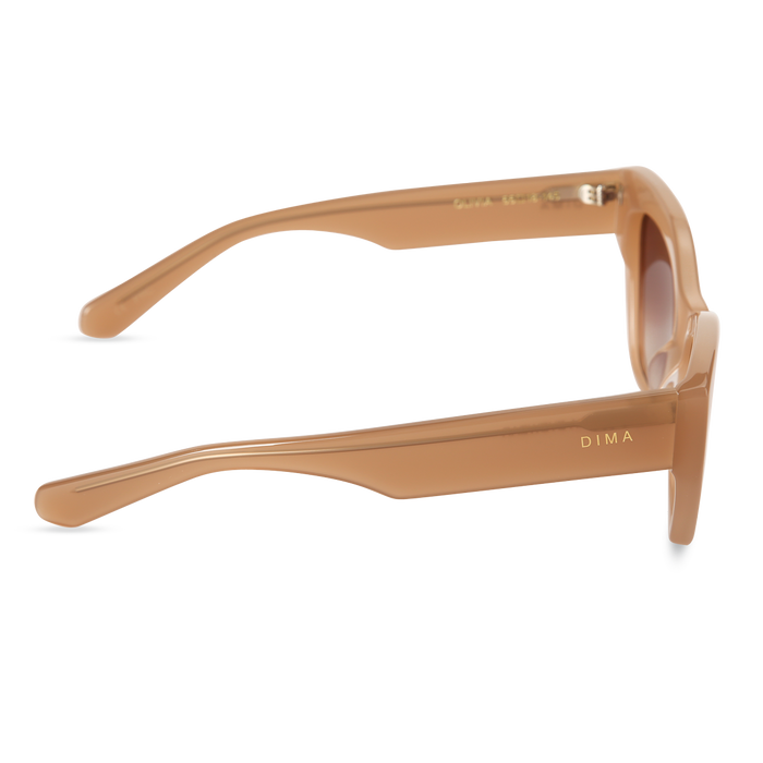 Eydology Olivia Honey Marple Frame Brown Gradient Lens Sunglasses 3