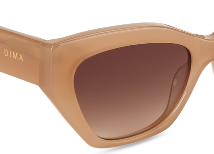 Eydology Olivia Honey Marple Frame Brown Gradient Lens Sunglasses 4