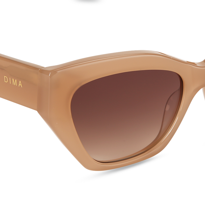 Eydology Olivia Honey Marple Frame Brown Gradient Lens Sunglasses 4