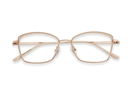 Eydology Penelope Beige/Rose Gold Glasses 1