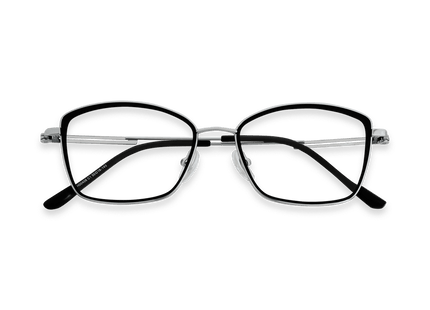 Eydology Penelope Black/Chrome Glasses 1
