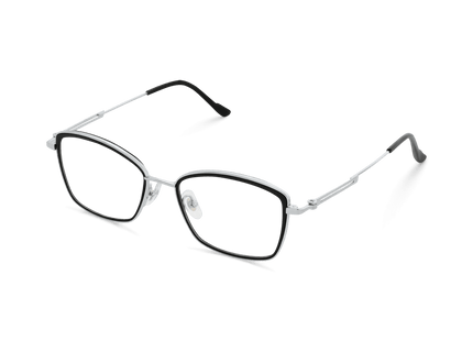 Eydology Penelope Black/Chrome Glasses 3