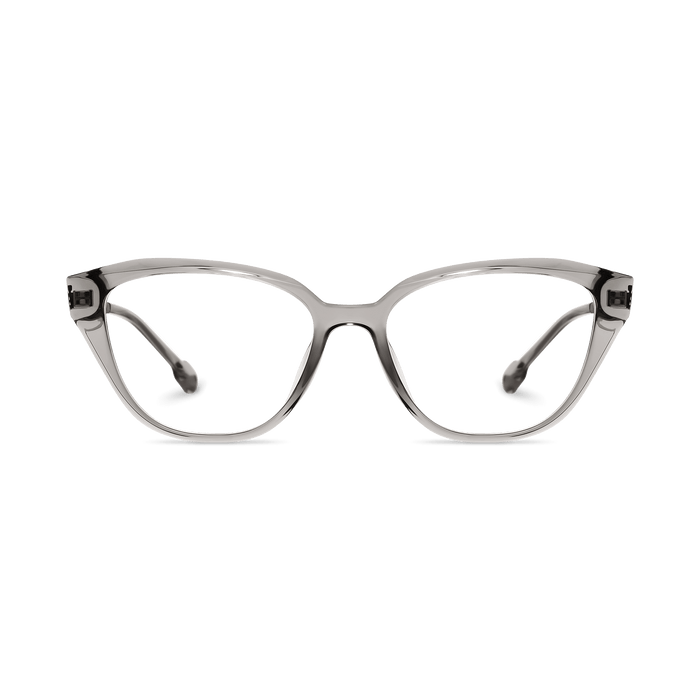 Eydology Peyton Clear Grey Brown/Gun Glasses 2