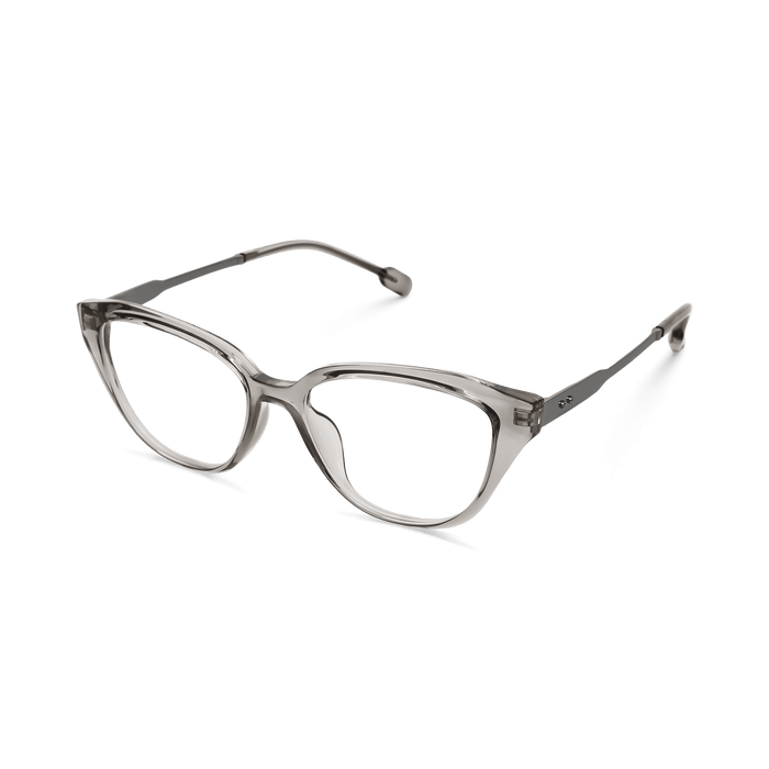 Eydology Peyton Clear Grey Brown/Gun Glasses 3